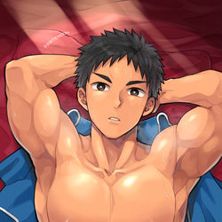 This is a pixiv picture whose title is 雄っぱいマウスパッド第2弾通販開始.