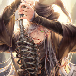 This is a pixiv picture whose title is ♰.