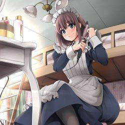 This is a pixiv picture whose title is ﾋﾟｭｱﾋﾟｭｱ乙女系メイドさん。.