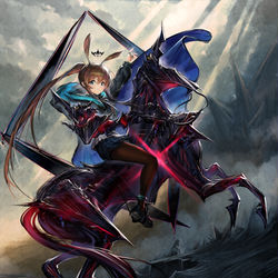 This is a pixiv picture whose title is ♞.