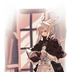 This is a pixiv picture whose title is 【skeb】本を読む子【よその子】.
