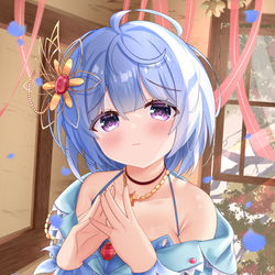 This is a pixiv picture whose title is 誕生日でお祝いをしているイフェイオンちゃん.