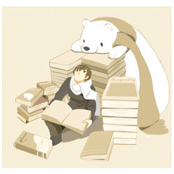 This is a pixiv picture whose title is 図書館記念日.
