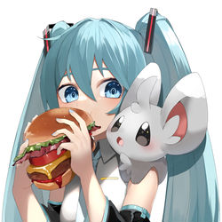 This is a pixiv picture whose title is 🍔🐭.