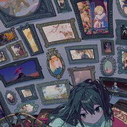 This is a pixiv picture whose title is 筆跡.