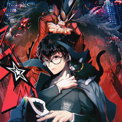 This is a pixiv picture whose title is P5.