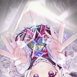 This is a pixiv picture whose title is 硝子の隙間.