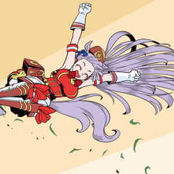 This is a pixiv picture whose title is ドロップキックゴルシちゃん.