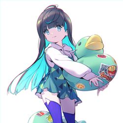 This is a pixiv picture whose title is ソーダ色のアヒル.