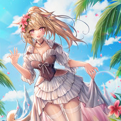 This is a pixiv picture whose title is 夏のイル・メグにて🌺✨.