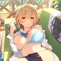This is a pixiv picture whose title is 家だとだらしなさ過ぎる妹ちゃん.