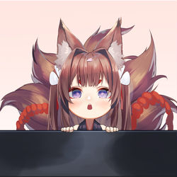 This is a pixiv picture whose title is ひょっこり天城ちゃん.