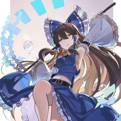 This is a pixiv picture whose title is 蒼霊夢.