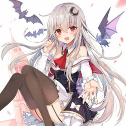 This is a pixiv picture whose title is 塔の上の吸血鬼.