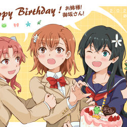 This is a pixiv picture whose title is 美琴誕生日おめでとう！.