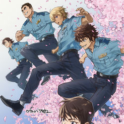 This is a pixiv picture whose title is 警察学校組.