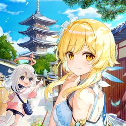 This is a pixiv picture whose title is 蛍ちゃんと京都旅.