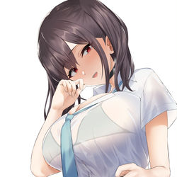 This is a pixiv picture whose title is 興奮すると淫紋出ちゃう系JK.