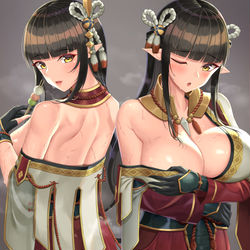 This is a pixiv picture whose title is この格好、暑いんですよね….