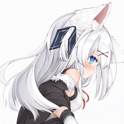 This is a pixiv picture whose title is しっぽ🤍ﾓﾌﾓﾌ.