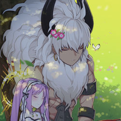 This is a pixiv picture whose title is 「美しい雷光は、私に幸せをくれた」.