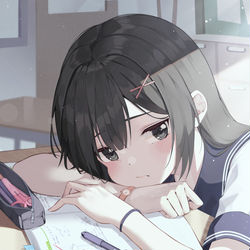 This is a pixiv picture whose title is 昼休み.