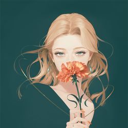 This is a pixiv picture whose title is Orange carnation.