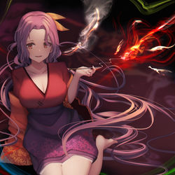 This is a pixiv picture whose title is 駒草山如.