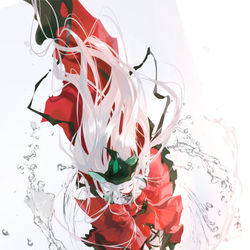This is a pixiv picture whose title is 【海鲜改图】我把农夫山泉画成了浊心斯卡蒂.