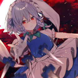 This is a pixiv picture whose title is 紅魔館のメイドさん.