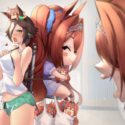 This is a pixiv picture whose title is ウオッカを見つけたダイワスカーレット.