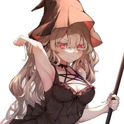 This is a pixiv picture whose title is 暑がりな魔女.