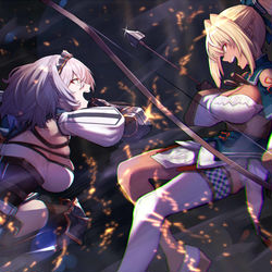 This is a pixiv picture whose title is バトル.