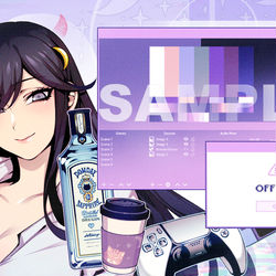 This is a pixiv picture whose title is inkiiing's 2021 Twitch banner.
