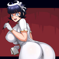 This is a pixiv picture whose title is アザゼル(Helltaker).