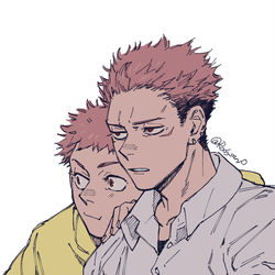 This is a pixiv picture whose title is 虎杖とかいう双子.