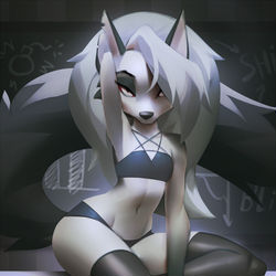 This is a pixiv picture whose title is Demon girl.