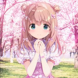 This is a pixiv picture whose title is 桜色の想い.