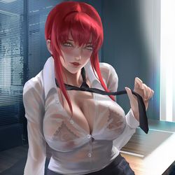 This is a pixiv picture whose title is 电锯人玛奇玛.