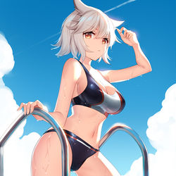 This is a pixiv picture whose title is プールサイド.