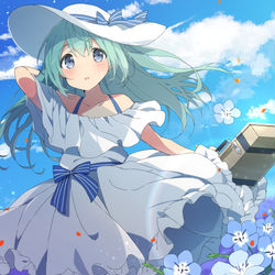 This is a pixiv picture whose title is ネモフィラ.