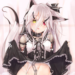 This is a pixiv picture whose title is スカートの中は♡.