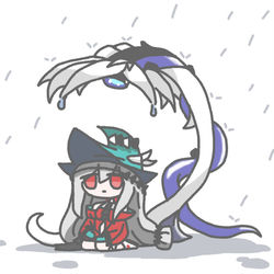 This is a pixiv picture whose title is 비 맞는 스카디.