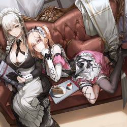 This is a pixiv picture whose title is メイドたち.
