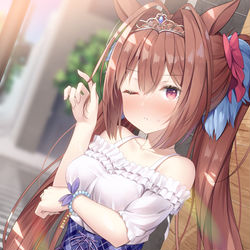 This is a pixiv picture whose title is 初デートで来るのが早すぎたダスカ.