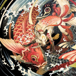 This is a pixiv picture whose title is 鯉威－コイ－.