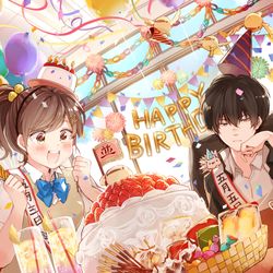 This is a pixiv picture whose title is ヒバハル真ん中birthday2021.