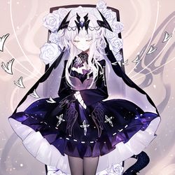 This is a pixiv picture whose title is 眠る黒竜姫.