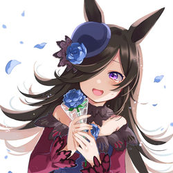 This is a pixiv picture whose title is 【ウマ娘】私の青い薔薇.