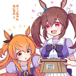 This is a pixiv picture whose title is ヒシアケボノとマヤノトップガン.